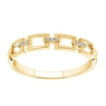 thumbnail image 1 of AFFY Round White Natural Diamond Link Stackable Ring In 10K Solid Gold-Ring Size-7, 1 of 2