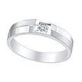thumbnail image 1 of AFFY Round White Natural Diamond Mens Wedding Engagement Ring 14K Solid White Gold (I-J Color, I2-I3 Clarity, 0.15 Cttw) Ring Size-12, 1 of 1