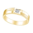 thumbnail image 1 of AFFY Round White Natural Diamond Mens Wedding Engagement Ring 14K Solid Yellow Gold (I-J Color, I2-I3 Clarity, 0.15 Cttw) Ring Size-14, 1 of 1