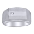 thumbnail image 1 of AFFY Round White Natural Diamond Polished 7MM Band Ring in 14k White Gold Over Sterling Silver Ring Size - 12.5, 1 of 1