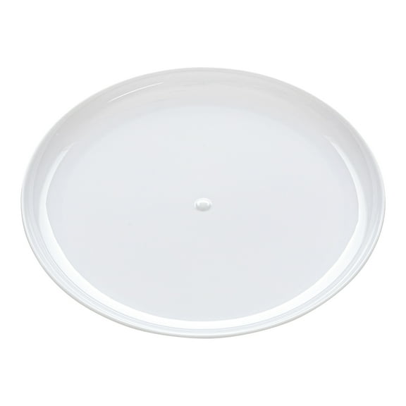 Round White Plastic Medium Elegant Plate - 7" x 7" - 100 count box