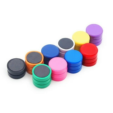 Round Whiteboard Magnets (Bulletin Board Fasteners), 7mm Thick Magnets Hold Multiple Paper Sheets, Round Fridge Magnets Strong Whiteboard Magnets For, By Meiiso
