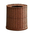 thumbnail image 1 of Round Wicker Waste Paper Bin and Basket with Removable Plastic Liner, Drop-in Oval Wicker Waste Basket, Round Organizer Holder for Bathroom, Kitchen, Bedroom, Home, Office (Size : 12L), 1 of 5