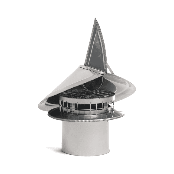 Chimcare Wind Directional Chimney Cap - 6 in Round, Single Wall, Rotating, Non-Air-Cooled, USA Made