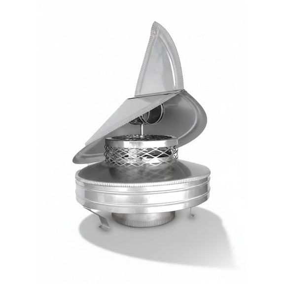 Chimcare Wind Directional Chimney Cap - Stainless Steel, 10 in Round, Air-Cooled, Rotating Draft Reducer, USA Made