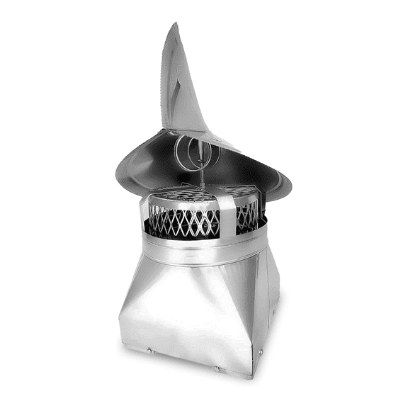 Chimcare Wind Directional Chimney Cap - 18x18 in Square, Rotating Hood, Single Flue Tile, USA Made