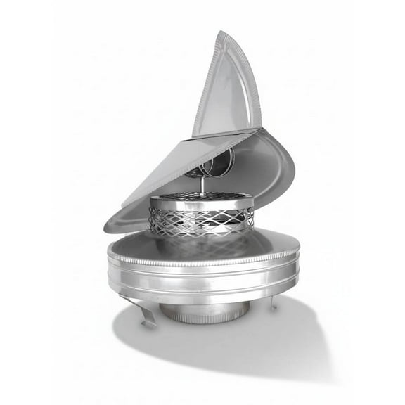 Chimcare Wind Directional Chimney Cap, Stainless Steel, 8" Round, Wind Driven, for Non-Air-Cooled Chimneys, Made in USA