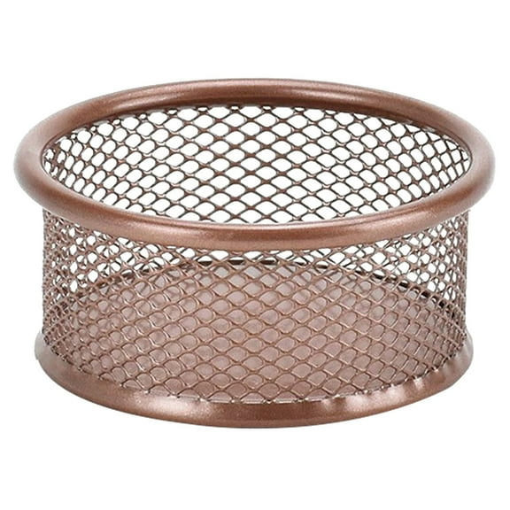 Round Wire Mesh Clip Holder for Desk Organization, Stackable Paper Clip And Pin Organizer for Office And Home, Metal Mesh Bowl for Small Accessories Harlik