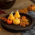 thumbnail image 1 of Round Wood Candle Tray Rustic Wooden Candle Holder Distressed Pillar Stand Farmhouse Tea Light Plate Base for Living Room Coffee Table Centerpiece for Kitchen Counter Bathroom Home Decor, 1 of 7