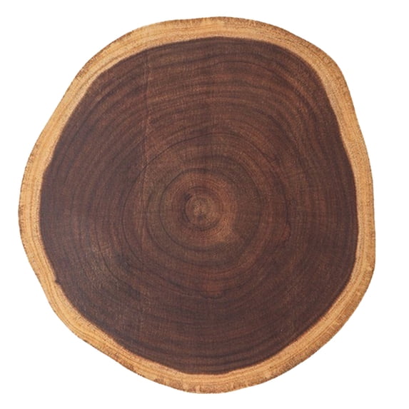 Round Wood Chopping Board Multipurpose Serving Block with Non Base for Food Preparation and Presentation
