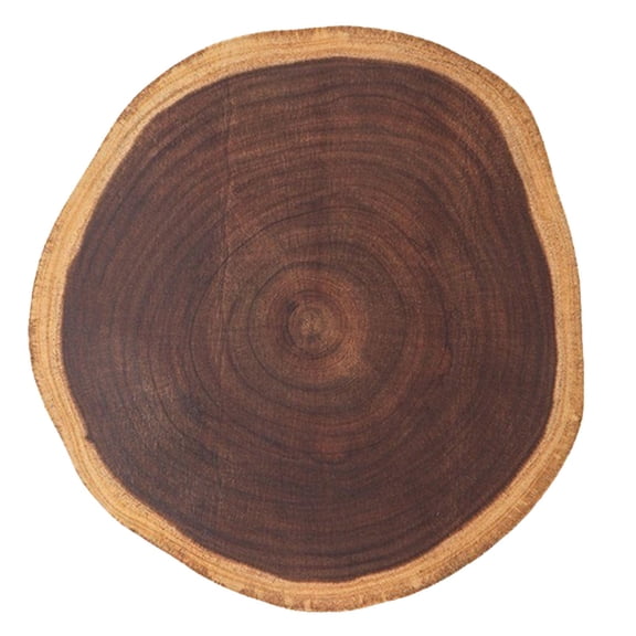 Round Wood Cutting Board Chopping Board With Juice Multipurpose Serving Board For Charcuterie Pizza Meat Bread & Vegetables Non Slip Base
