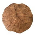 thumbnail image 1 of Round Wood Grain Placemat Household Table Pad Insulation Placemat Table Decoration, 1 of 6