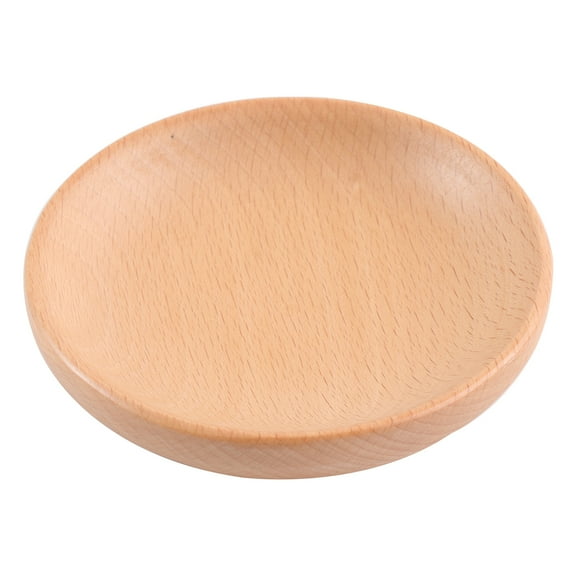 REOFLYUP Japanese Style Round Plate Light Brown 1Pack 4.32X4.32X0.79in