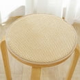 thumbnail image 1 of Round Wood Stool, Ergonomic Seat, Thick Cushion, Modern Design, Home Office, Living Room Use, Comfortable Back Support, Solid Wood Frame TOPLIU, 1 of 8