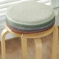 thumbnail image 1 of Round Wood Stool, Thick Cushion, Solid Wood, High-Back Support, Modern Design, Catholic Use, Home Office Chair, Ergonomic Seat Pad TOPLIU, 1 of 8