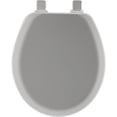 thumbnail image 1 of Round Wood Toilet Seat, Silver, 1 of 1