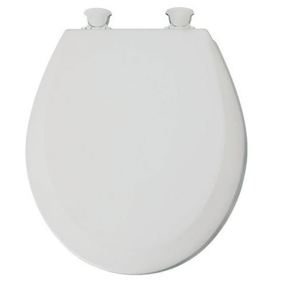 Round Wood Toilet Seat, White