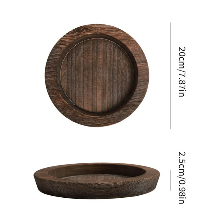 1pc Wooden Round Tray