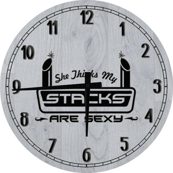 Round Wood Wall Clock Flour Bouquet French Vintage Large Clock Wall Art 12 inch Home Decor