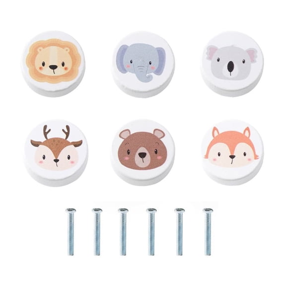 Round Woode Drawer Cabinet Handle Multi-style Drawer Knob