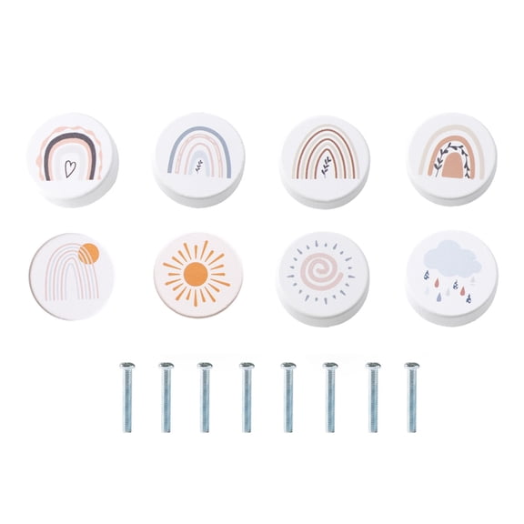 Round Woode Drawer Cabinet Handle Multi-style Drawer Knob