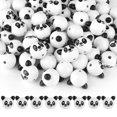 thumbnail image 1 of Round Wooden Beads Cat Panda Girl Smiling Face Wood Balls for DIY Jewellery Luck, 1 of 7