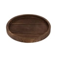 thumbnail image 1 of Round Wooden Candle Tray Rustic Farmhouse Centerpiece for Pillar Candles Coffee Table Kitchen Counter Brown, 1 of 6