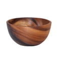 thumbnail image 1 of Round Wooden Salad Bowl, Rustic Fruit Serving Bowl, Large and Small Sizes Available, Natural Wood Finish for Home Kitchen Dinnerware,small,8cm, 1 of 6