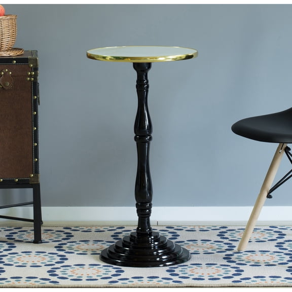 Round Wooden Side Table, Living Room Accent Pedestal End Table - Modern Furniture, Decorative Stand, Small Space Solution, Circular Design, Rustic Home Decor, Elegant Home Furnishing, White