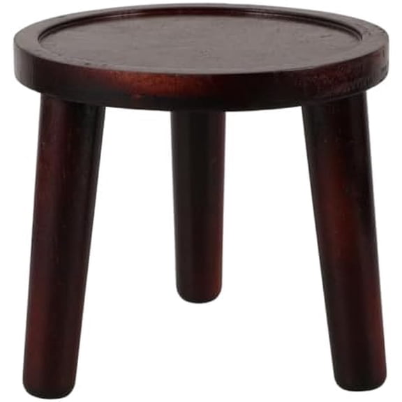 Round Wooden Stool for Plant Stand, Potted Decor, Garden tool, Bonsai Display Rack or Home Shelf | Solid Wood Step Stool, Garden & Table Accent in Brown, 5.9 Inches$$Garden & Patio