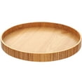 thumbnail image 1 of Round Wooden Serving Tray - Delicate Wood Plate for Coffee, Cake, Fruit, and Home Decor Use, 1 of 6