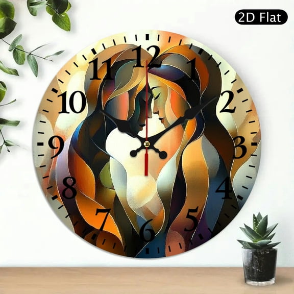 Round Wooden Wall Clock, 1747120456176000_4f796a58 Print, Wall art Decor, Perfect for Decorating Living Rooms, Kitchens, Dorms, And As Practical Everyday Gifts