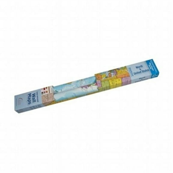 Round World Products Hemispheres Laminated Map Us And