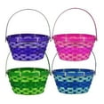 thumbnail image 1 of Round Woven Bamboo Easter Baskets with Hinged Handles - Pack of 4, 1 of 5