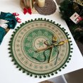 thumbnail image 1 of Round Woven Christmas Placemats - Snowflake Reindeer Table Mats Holiday Kitchen Tables Red Decorative Heat Insulation Non Slip Pad 14.96x14.96in, 1 of 6