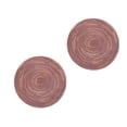 thumbnail image 1 of Round Woven Coasters Hand- Woven Cup Cotton Colored Hot Pads for Kitchen Dinning Table Use 2pcs ( Brown Pattern, 18cm ), 1 of 5
