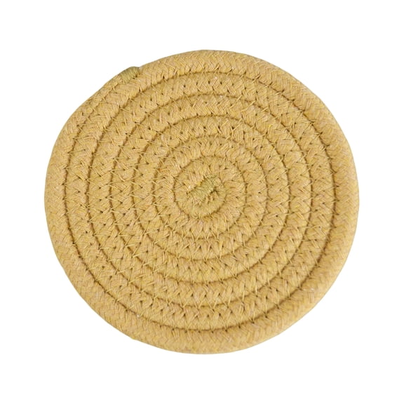 Round Woven Cotton Rope Coaster Heat Insulation Placemat Thick Anti Scald Table Mat for Hot Dishes Pots Pans Tea Coffee Mugs Dining Table Restaurant Home Kitchen Countertop