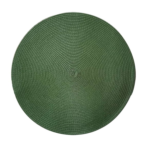 Round Protection Mat Round Woven Placemat Heat Resistant and Waterproof Table Mat for Dining ...