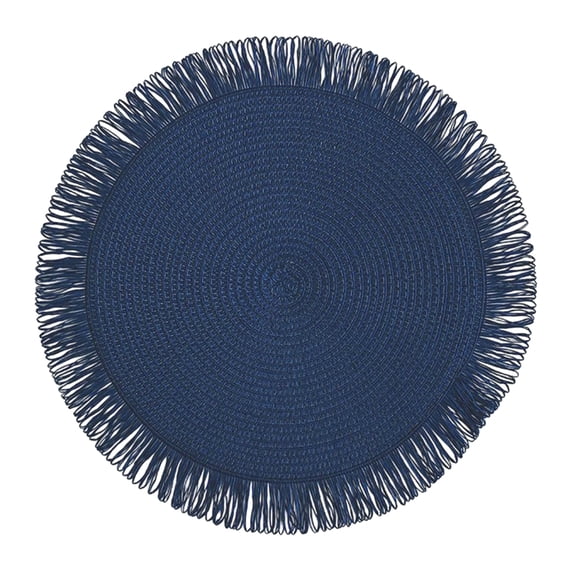 Plaemat Round Woven Placemat With Fringe Border for Dining Table Place Settings ...