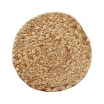 Round Woven Placemats Heat Resistant Placemats Circle Place Mats Rustic Placemats Braided Table Mats Wicker Placemats for Dining Table Set of 4 Pack