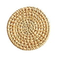 thumbnail image 1 of Round Woven Placemats , Natural Water Hyacinth Place Mats, Rattan Placemats Wicker Placemats Farmhouse Boho Braided Heat Resistant Outdoor Placemat Patio Table Place Matsharlik, 1 of 3