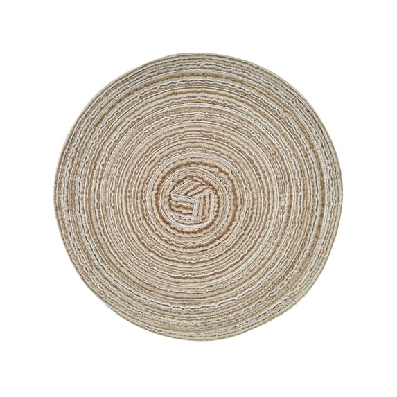 Round Woven Placemats,Non-Slip Circle Table Mats,11.81 Inch Washable Placemat,Heavy-Duty Woven Round Placemats,Heat Resistant Decorative Place Mat for Kitchen Dining Table Countertop,(Beige,11.81 in)