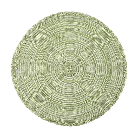 Round Woven Placemats Set, Washable Heat-Resistant Non-Slip Table Mats for Dining Table, Home Kitchen, Party & Everyday Use