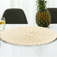 thumbnail image 1 of Round Woven Placemats,Woven Rattan Placemats,Boho Rattan Placemat,Rustic Braided Wicker Table Mats,Decorative Heat Resistant Non-Slip Mats for Kitchen Coutertops,Hot Dishes,Pots and Pans,White,14.96", 1 of 8