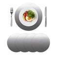thumbnail image 1 of Round Woven Placemats set of 4, Grey White Gradient Washable&Heat Resistant Plastic Wipeable Placemats for Round Table Abstract Watercolor Kitchen Dining Table Decor, 13in,, 1 of 9
