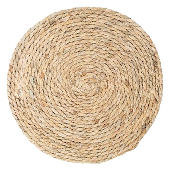 Round Woven Rattan Placemats,Hand-Woven Placemats,Heavy-Duty Heat-Resistant Farmhouse Weave Place Mats,Round Placemat,Rustic Woven Table Mats for Indoor & Outdoor Table Decor (14.9in)