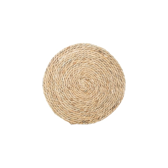 Round Woven Rattan Placemats,Natural Hand-Woven Water Hyacinth Placemats,Farmhouse Weave Place Mats,Rustic Braided Wicker Table Mats Harlik