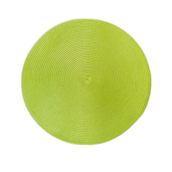 Round Woven Table Mat | 38cm Heat Insulation Place Mat | Waterproof Oil-Proof Dining Mat | Household Kitchen Table Protector | Western Style Decor for Restaurants & Coffee Shops