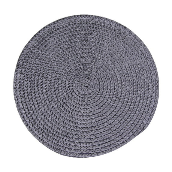 Round Woven Table Mat Placemats, Coffee Placemats Mats, Oil-Proof Heat Resistants Place Mat For Dining Table, Kitchen, Desk, Easy Clean Decor Mat Pad