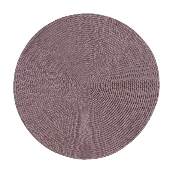 Round Woven Table Place Mat 12 Inch Oil Proof Waterproof Heat Insulation Pad Heat Resistant Placemat for Dining Coffee Table Decor()